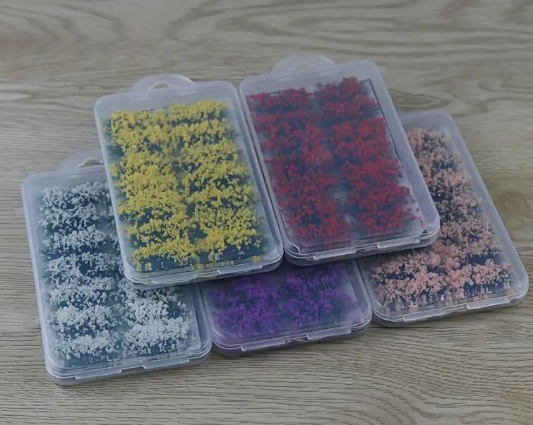 Miniature Flower Clusters - 5 Colours - (White, Pink, Red, Yellow, Purple)