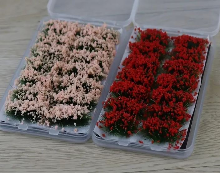 Miniature Flower Clusters - 5 Colours - (White, Pink, Red, Yellow, Purple)