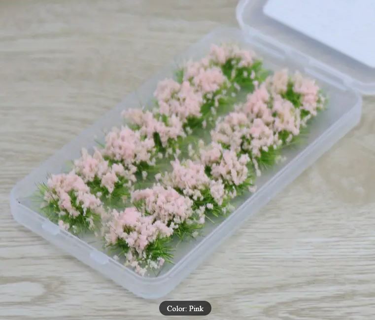 Miniature Flower Clusters - 5 Colours - (White, Pink, Red, Yellow, Purple)