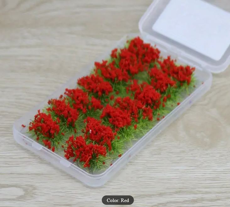 Miniature Flower Clusters - 5 Colours - (White, Pink, Red, Yellow, Purple)