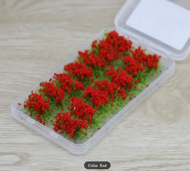 Miniature Flower Clusters  -  5 Colours  -  (White, Pink, Red, Yellow, Purple)