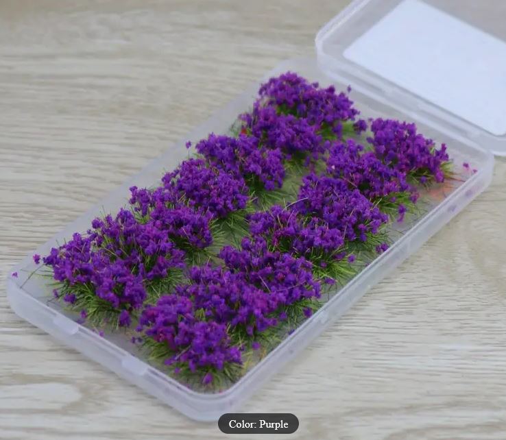 Miniature Flower Clusters - 5 Colours - (White, Pink, Red, Yellow, Purple)