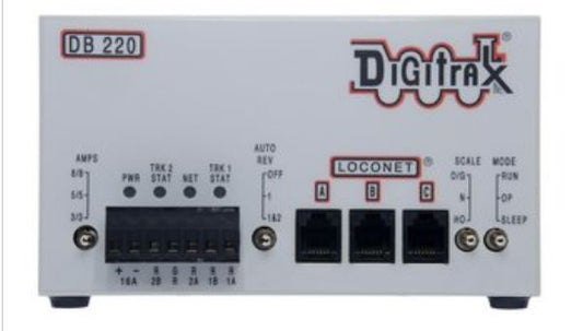Digitrax DB220 - Dual 3/5/8 Amp Auto Reversing DCC Booster