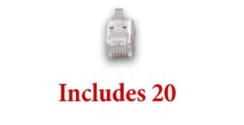 Digitrax LNRJ12P20 RJ12 Plugs - 20 Pack