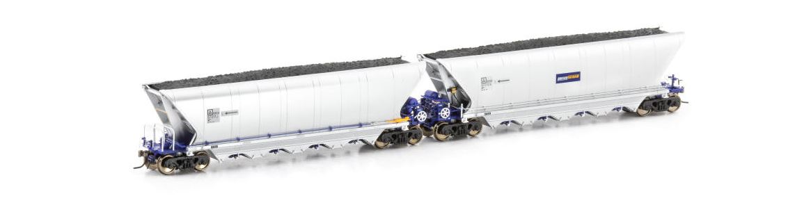Auscision NCH-51 HO NHIH Coal Hopper, Pacific National Blue & Silver, 4 car pack