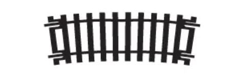 Hornby R643 OO Half Curve - 2nd (438) Radius