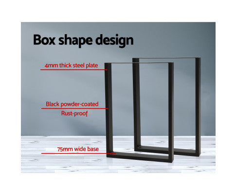 Baseboard Legs - Steel Box Shape
