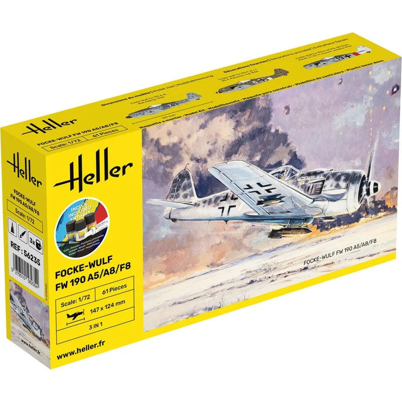 Heller 1/72 Starter Kit Focke Wulf Fw 190 A5/A8/F8