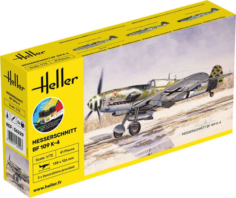 Heller 1/72 Starter Kit Messerschmitt Bf 109 K-4