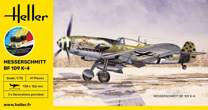 Heller 1/72 Starter Kit Messerschmitt Bf 109 K-4