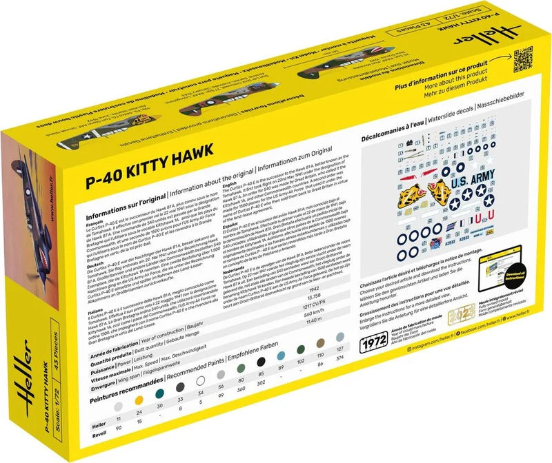 Heller 1/72 Starter Kit P-40E Kittyhawk RAAF