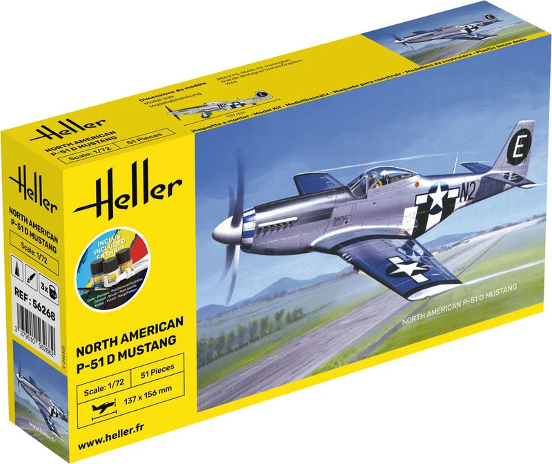 Heller 1/72 Starter Kit P-51D Mustang