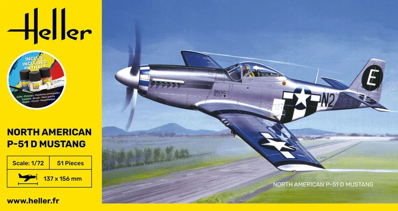 Heller 1/72 Starter Kit P-51D Mustang