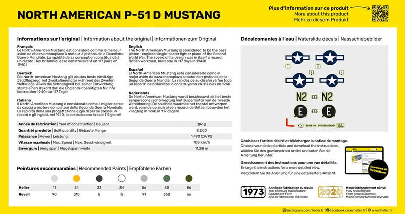 Heller 1/72 Starter Kit P-51D Mustang
