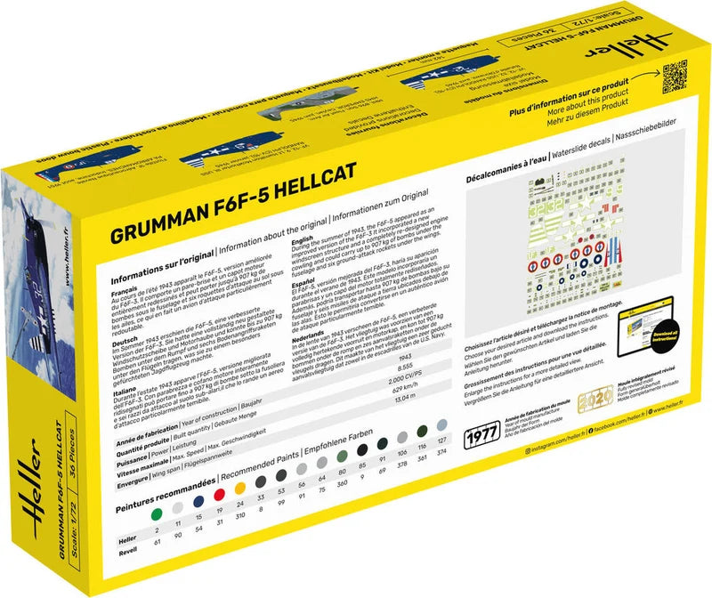 Heller 1/72 Starter Kit F6F Hellcat