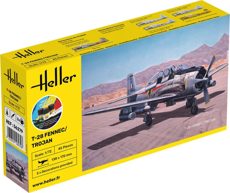 Heller 1/72 Starter Kit T-28 Fennec Trojan