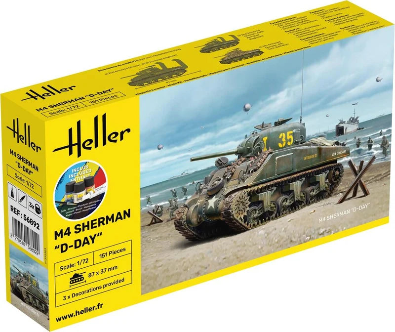 Heller 1/72 Starter Kit M4 Sherman D-Day