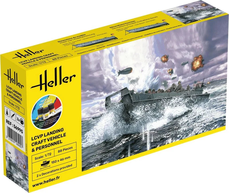 Heller 1/72 Starter Kit LCVP Landing Craft Vehicle & Personnel