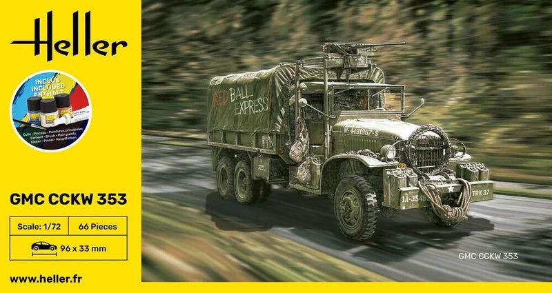 Heller 1/72 Starter Kit GMC CCKW 353 Truck